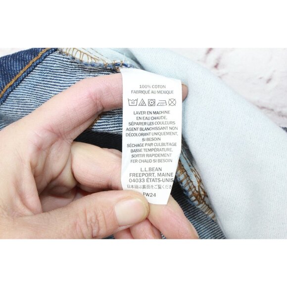LL Bean Double L Jeans Standard Fit Straight Leg Dark Wash 33x29 - Picture 9 of 10
